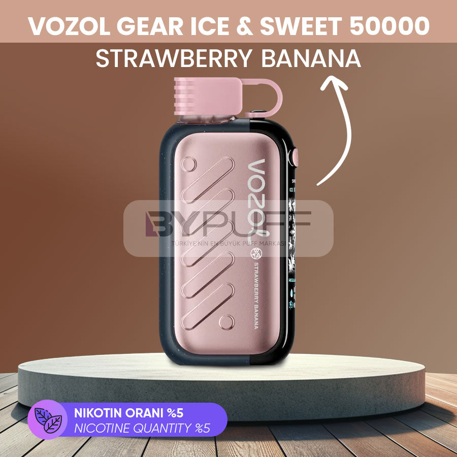 Vozol Gear Ice Sweet 50000 Strawberry Banana